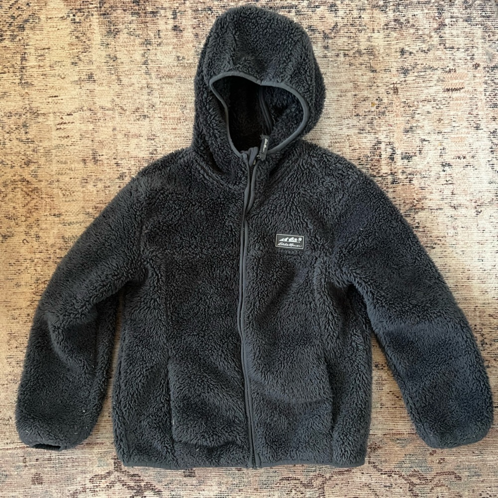 Eddie Bauer Charcoal Fleece Kids Hoodie Jacket